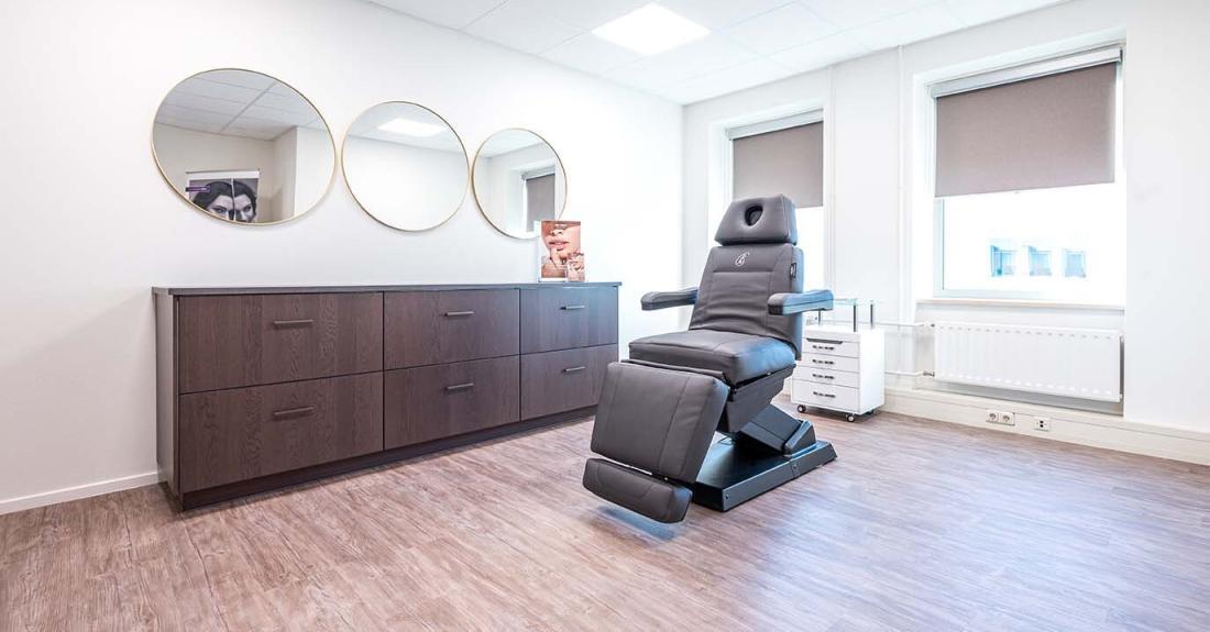 De behandelruimte voor de microneedling behandeling