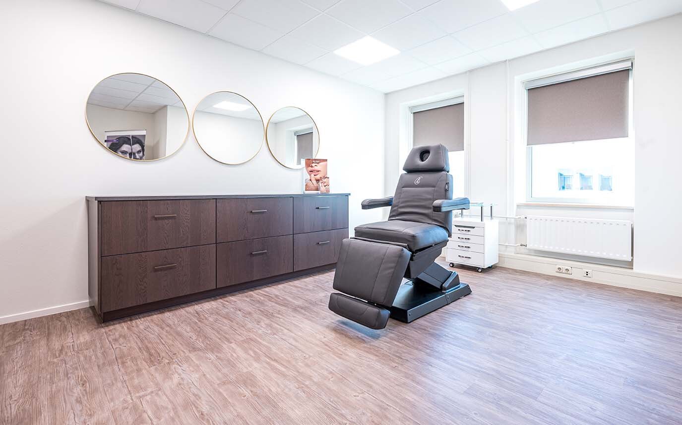 De behandelruimte voor de microneedling behandeling